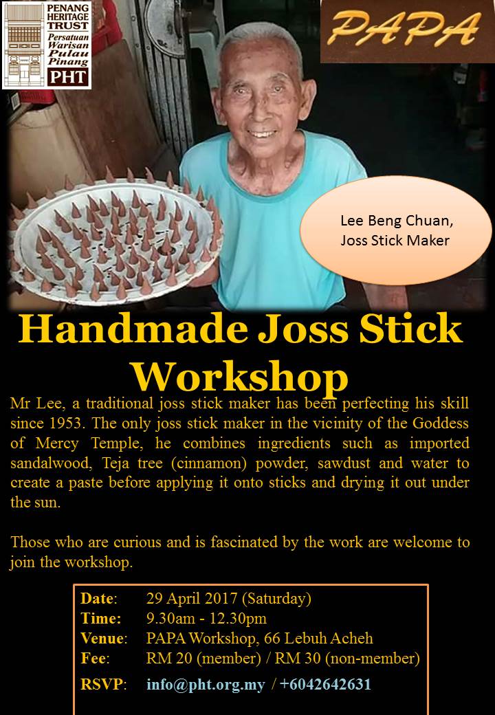 PAPA Joss Stick maker poster eng